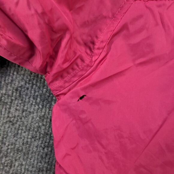 Eddie Bauer Men's Full Zip Hooded Windbreaker Jacket Pink Large Vented - Picture 8 of 15